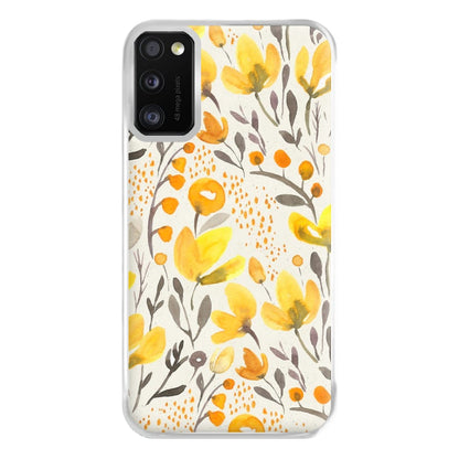 Yellow Field Floral Phone Case for Galaxy A41