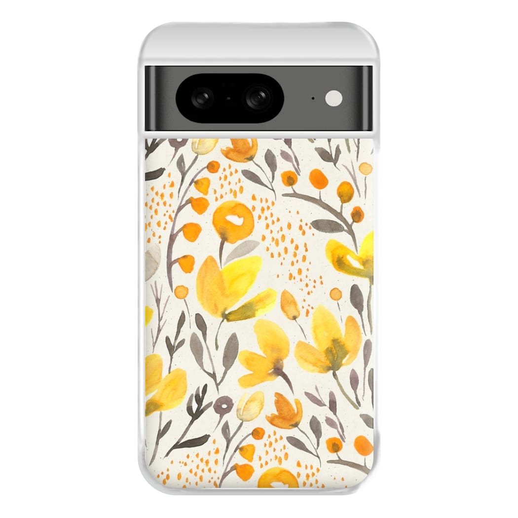 Yellow Field Floral Phone Case for Google Pixel 8