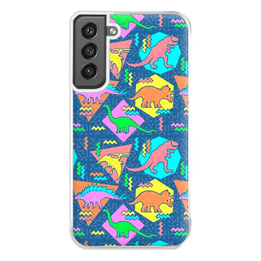 Nineties Dinosaurs Pattern Phone Case for Galaxy S21FE