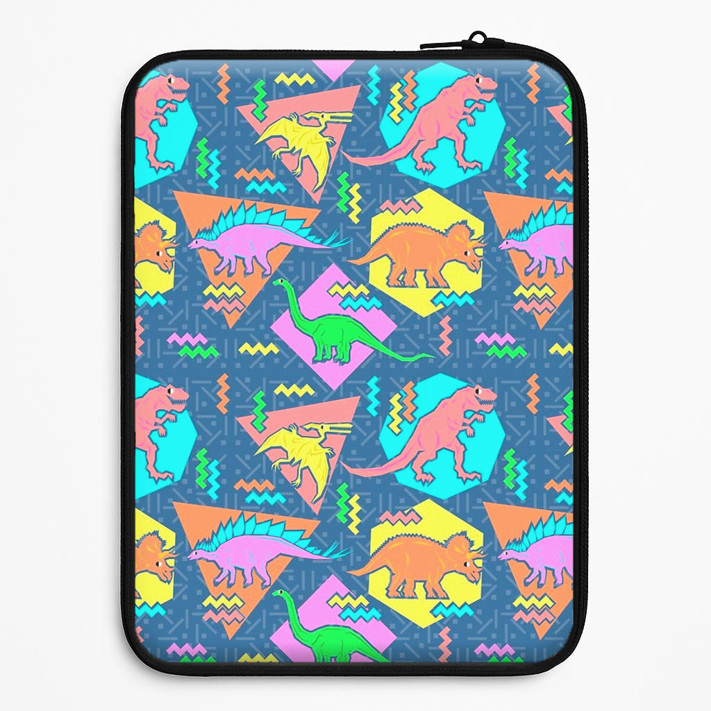 Nineties Dinosaurs Pattern Laptop Sleeve