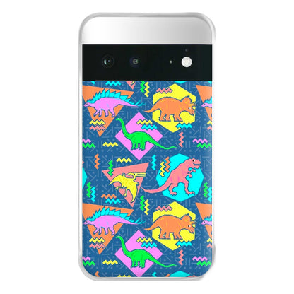 Nineties Dinosaurs Pattern Phone Case for Google Pixel 6a