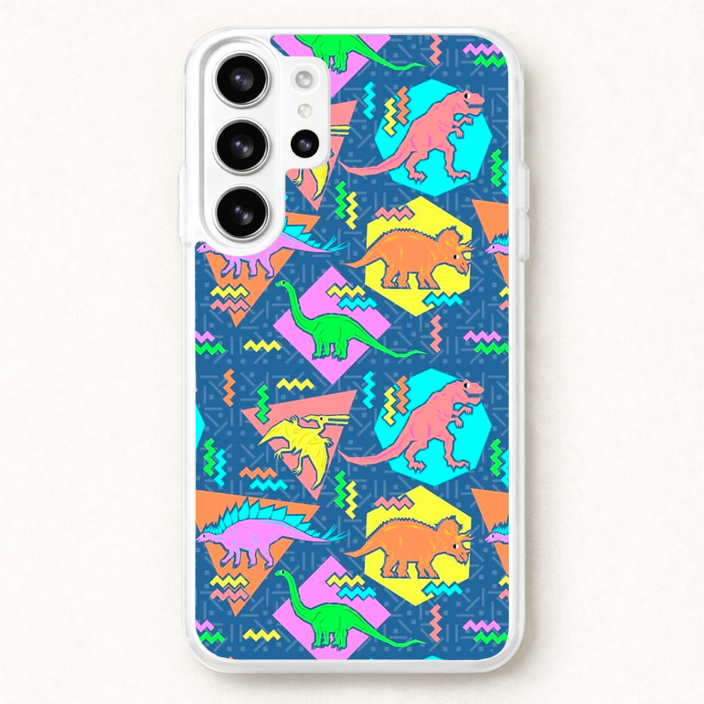 Nineties Dinosaurs Pattern Phone Case for Galaxy S26 Ultra
