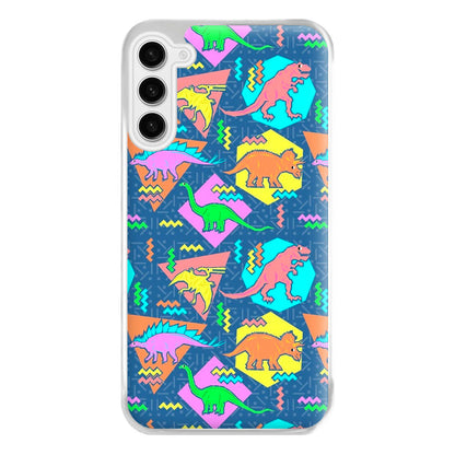 Nineties Dinosaurs Pattern Phone Case for Galaxy S23FE