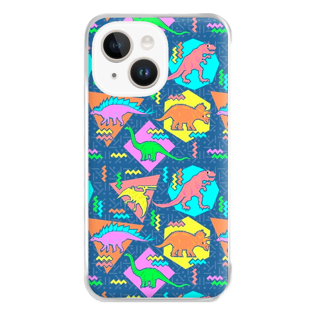 Nineties Dinosaurs Pattern Phone Case for iPhone 14 Plus