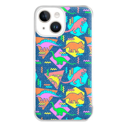 Nineties Dinosaurs Pattern Phone Case for iPhone 14