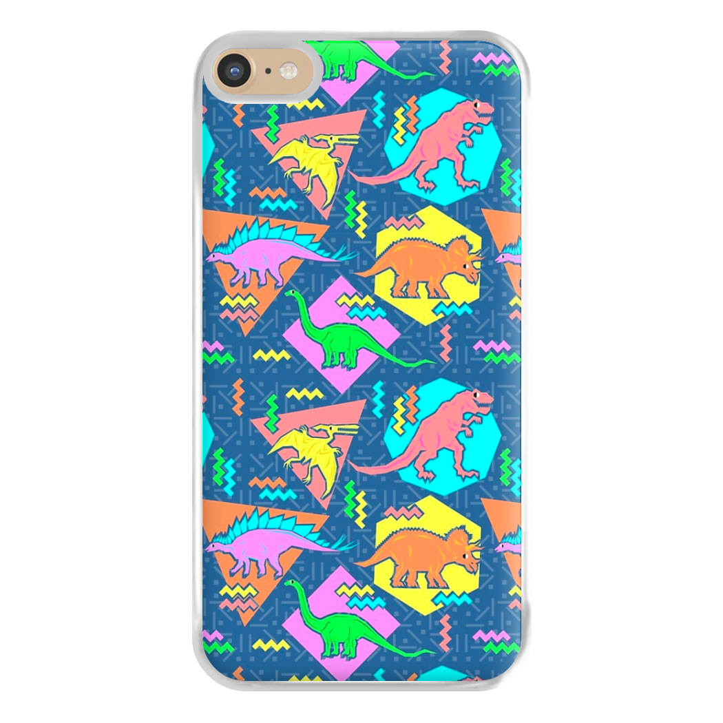 Nineties Dinosaurs Pattern Phone Case for iPhone 6 Plus / 7 Plus / 8 Plus