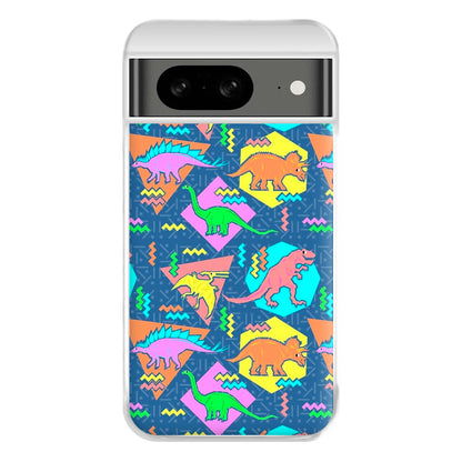 Nineties Dinosaurs Pattern Phone Case for Google Pixel 8