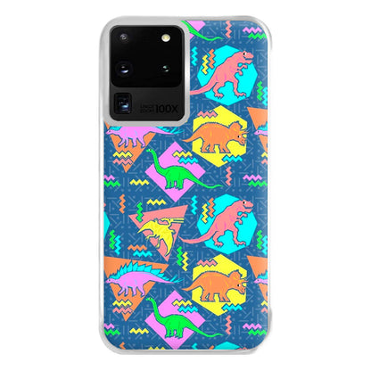 Nineties Dinosaurs Pattern Phone Case for Galaxy S20 Ultra