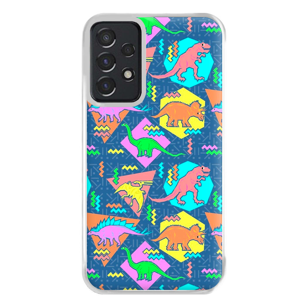 Nineties Dinosaurs Pattern Phone Case for Galaxy A52 / A52s