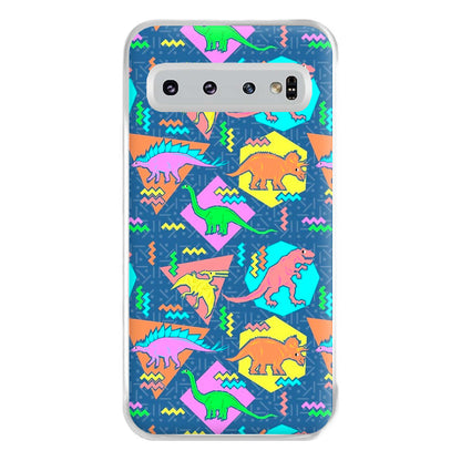 Nineties Dinosaurs Pattern Phone Case for Galaxy S10 Plus