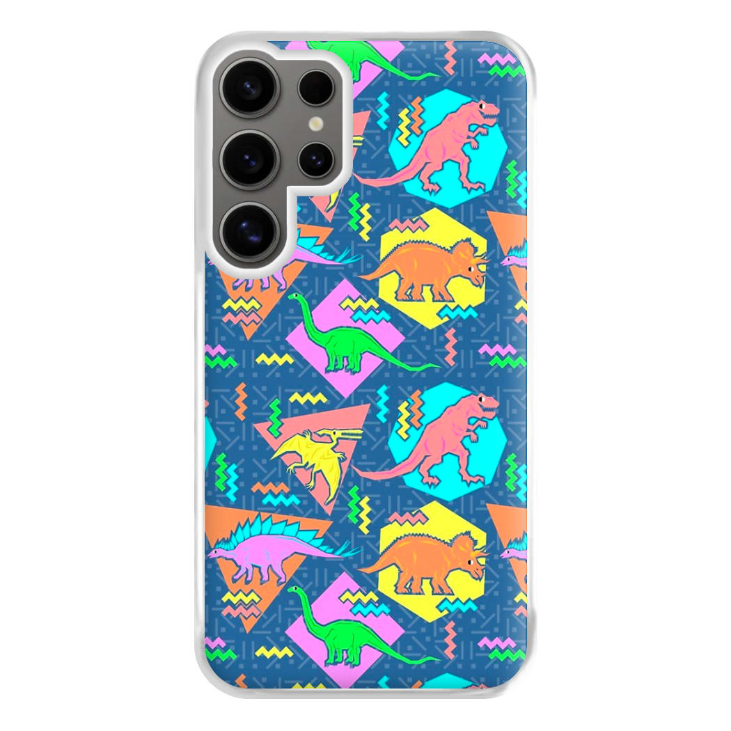 Nineties Dinosaurs Pattern Phone Case for Galaxy S24 Ultra