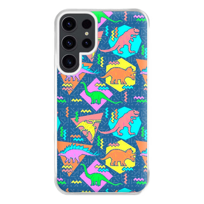 Nineties Dinosaurs Pattern Phone Case for Galaxy S23 Ultra