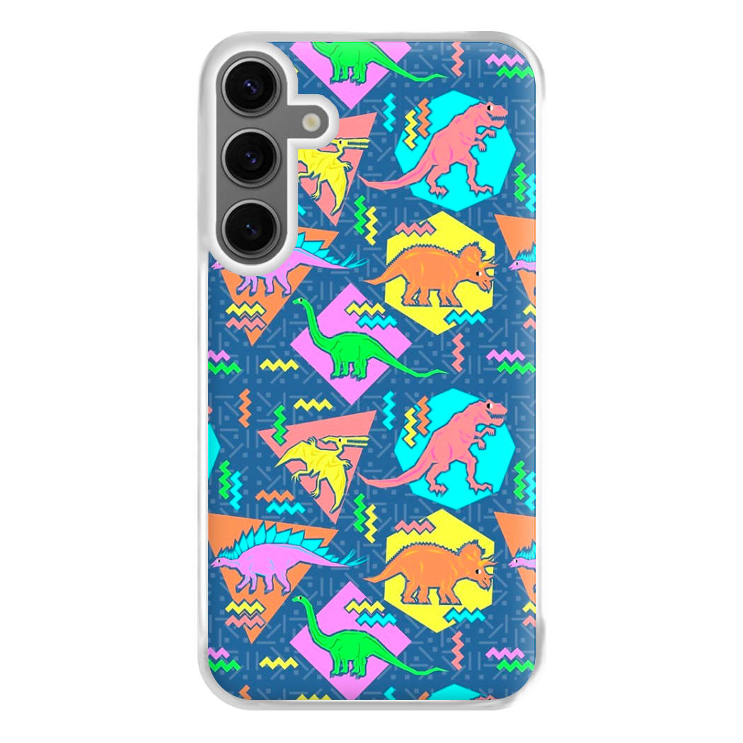 Nineties Dinosaurs Pattern Phone Case for Galaxy S24FE