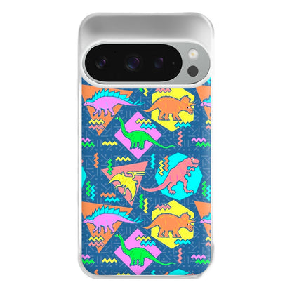 Nineties Dinosaurs Pattern Phone Case for Google Pixel 9 Pro XL