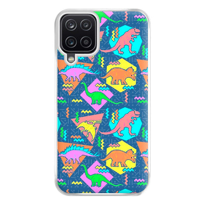 Nineties Dinosaurs Pattern Phone Case for Galaxy A12