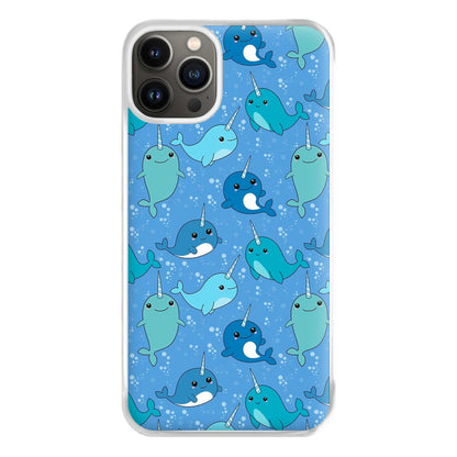 Narwhal Pattern Phone Case for iPhone 13