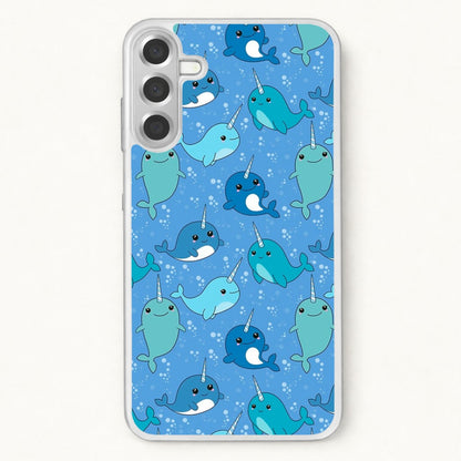 Narwhal Pattern Phone Case for Galaxy A57
