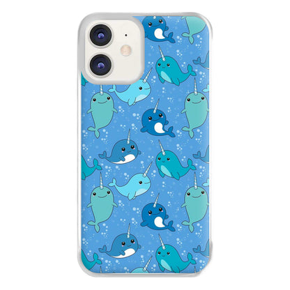 Narwhal Pattern Phone Case for iPhone 12 / 12 Pro