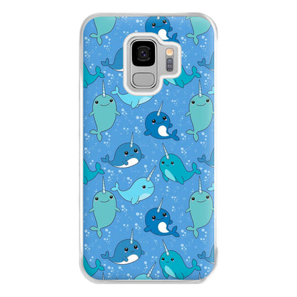 Narwhal Pattern Phone Case for Galaxy S9 Plus