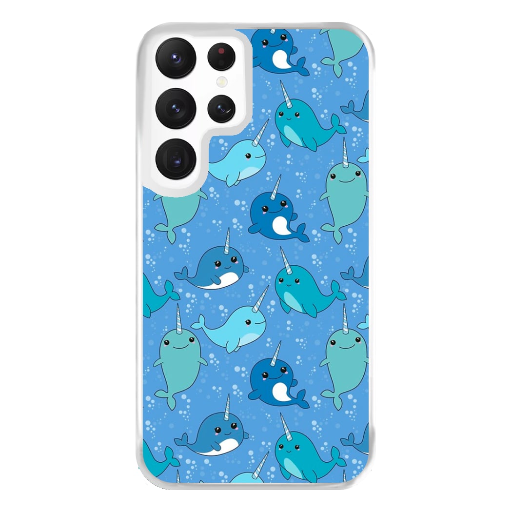 Narwhal Pattern Phone Case for Galaxy S22 Ultra