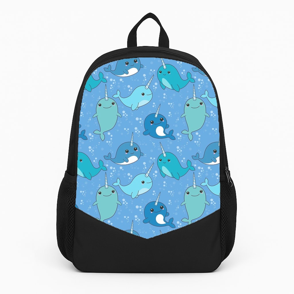Narwhal Pattern Large Backpack