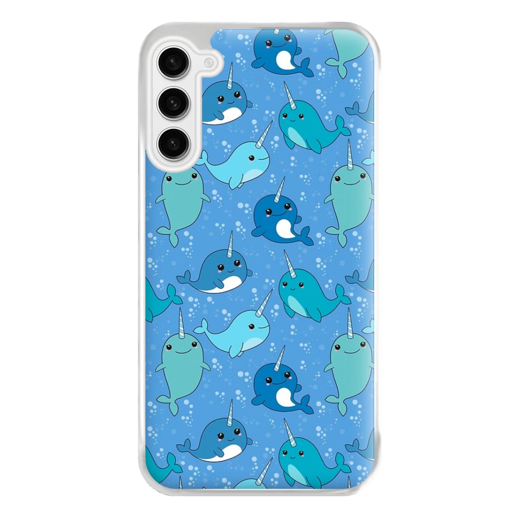 Narwhal Pattern Phone Case for Galaxy S23FE