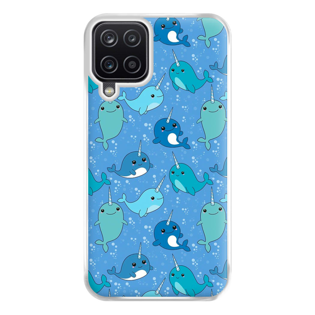 Narwhal Pattern Phone Case for Galaxy A12