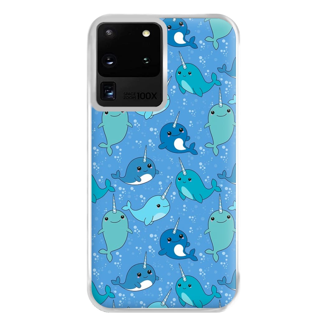 Narwhal Pattern Phone Case for Galaxy S20 Ultra