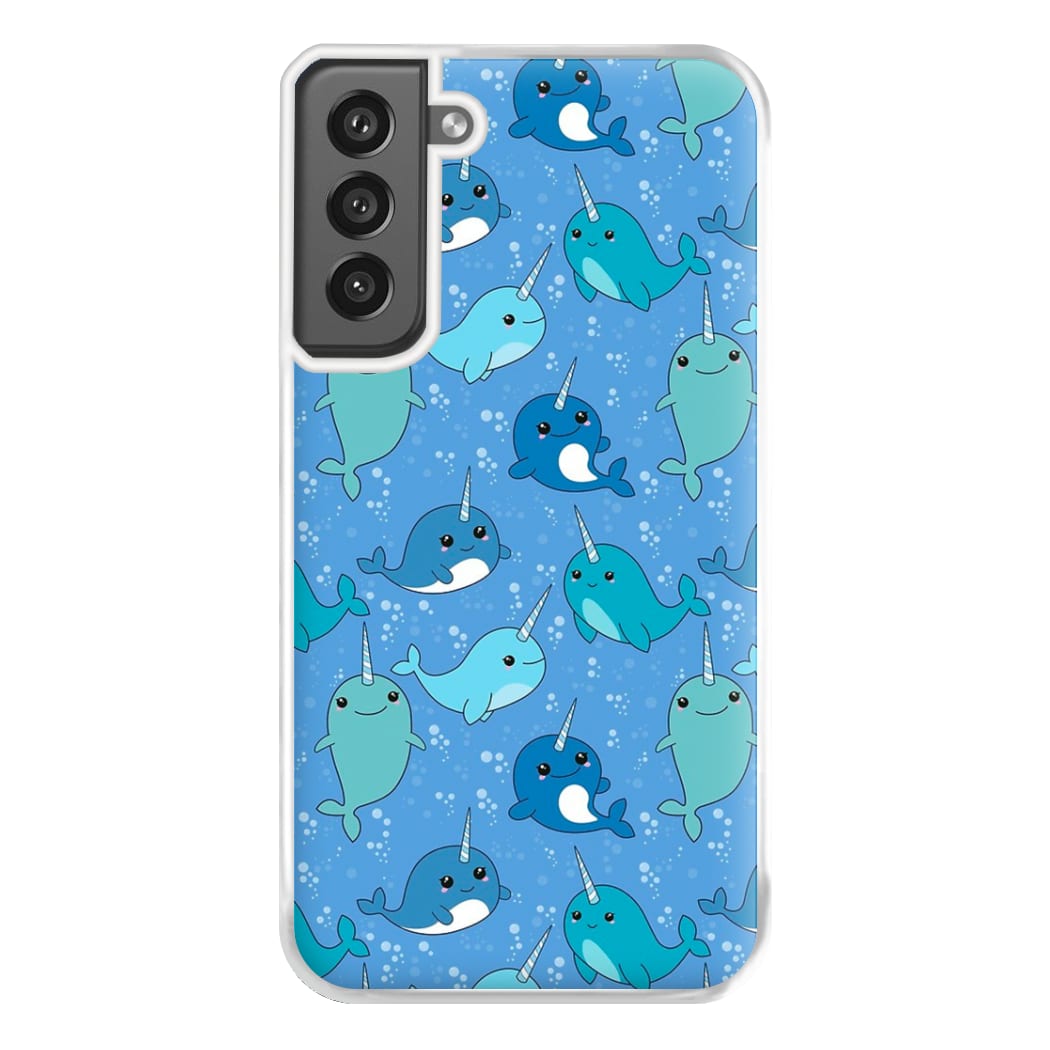 Narwhal Pattern Phone Case for Galaxy S21FE