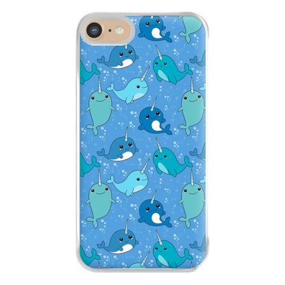 Narwhal Pattern Phone Case for iPhone 6 / 7 / 8 / SE