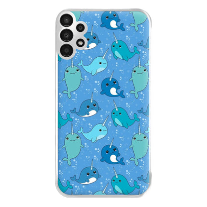 Narwhal Pattern Phone Case for Galaxy A13