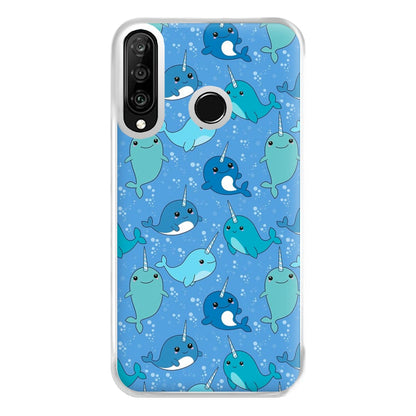 Narwhal Pattern Phone Case for Huawei P30 Lite