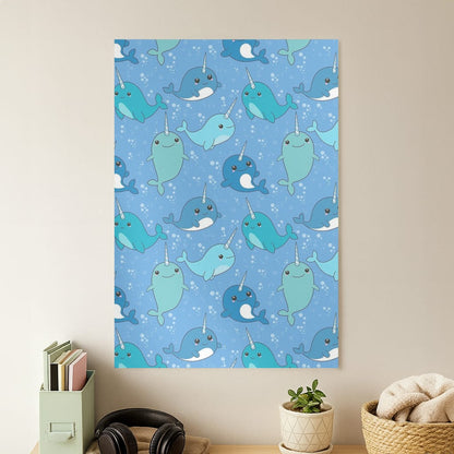 Narwhal Pattern Poster