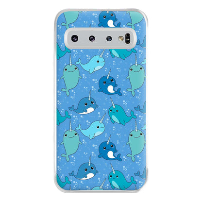 Narwhal Pattern Phone Case for Galaxy S10 Plus