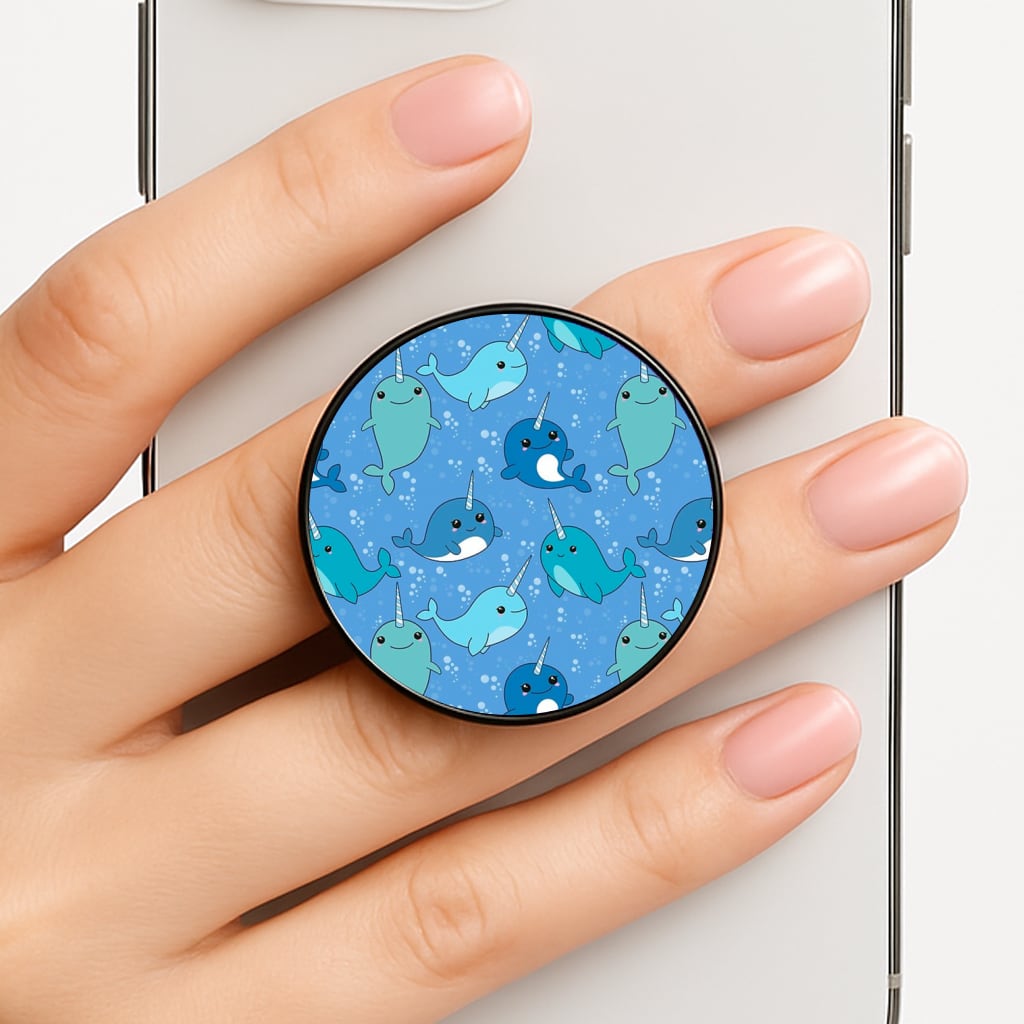 Narwhal Pattern Phone Grip