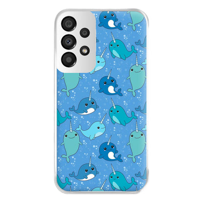 Narwhal Pattern Phone Case for Galaxy A33