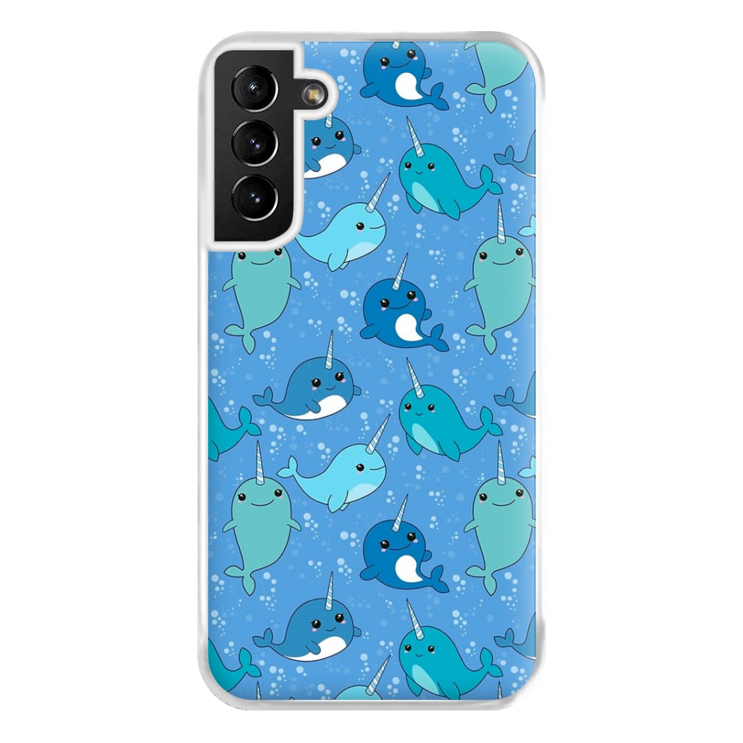 Narwhal Pattern Phone Case for Galaxy S21 Plus