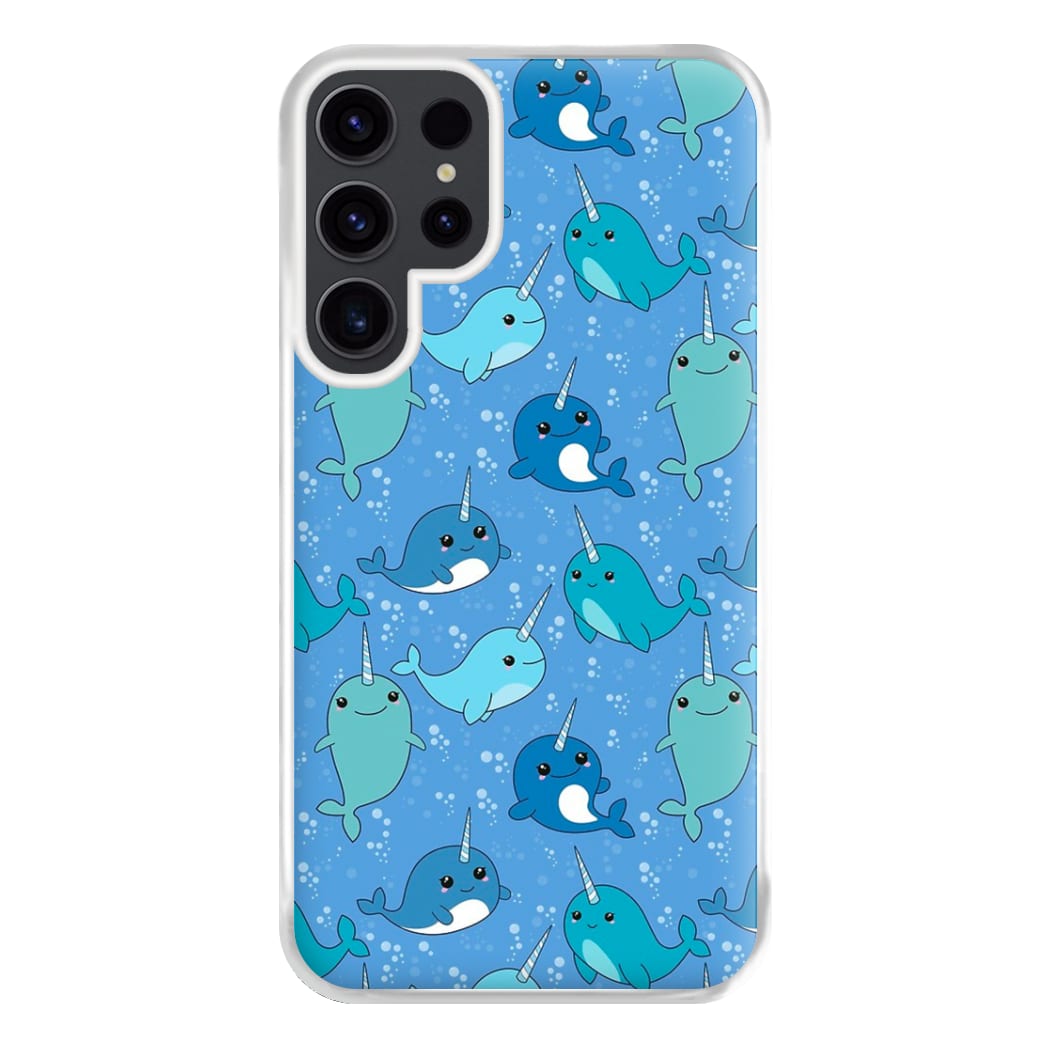 Narwhal Pattern Phone Case for Galaxy S23 Ultra