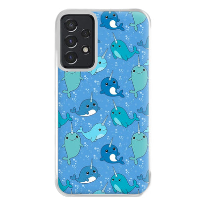 Narwhal Pattern Phone Case for Galaxy A52 / A52s