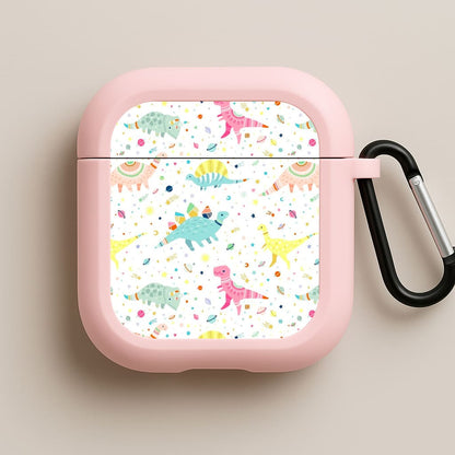 Dinosaur Pattern Pink AirPods Case