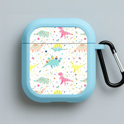 Dinosaur Pattern Blue AirPods Case
