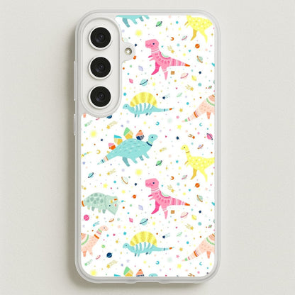 Dinosaur Pattern Phone Case for Galaxy S25FE