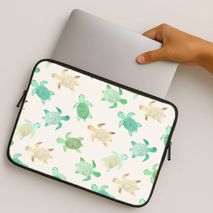 Gilded Jade & Mint Turtles MacBook Case