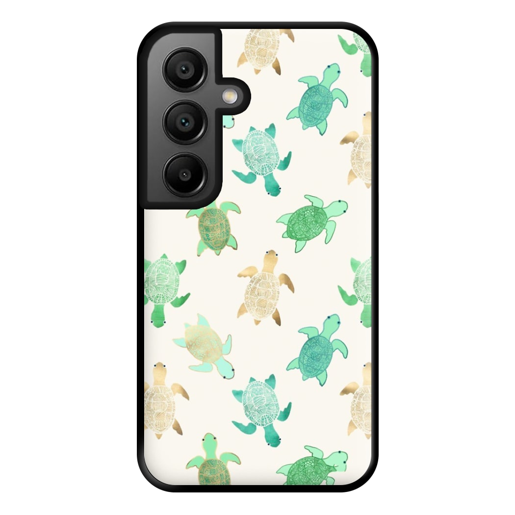 Gilded Jade & Mint Turtles Phone Case for Google Pixel 8