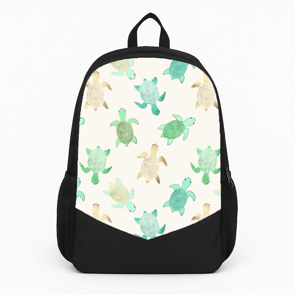Gilded Jade & Mint Turtles Large Backpack