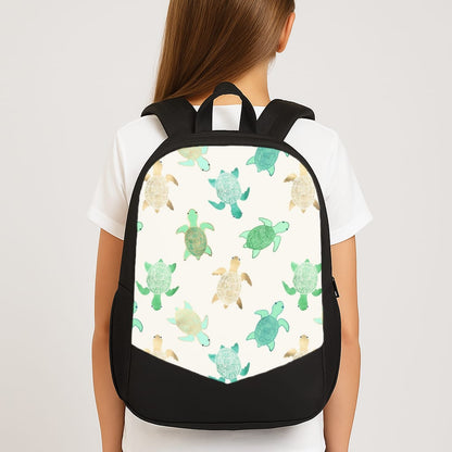 Gilded Jade & Mint Turtles Large School Bag