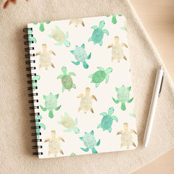 Gilded Jade & Mint Turtles Notepad