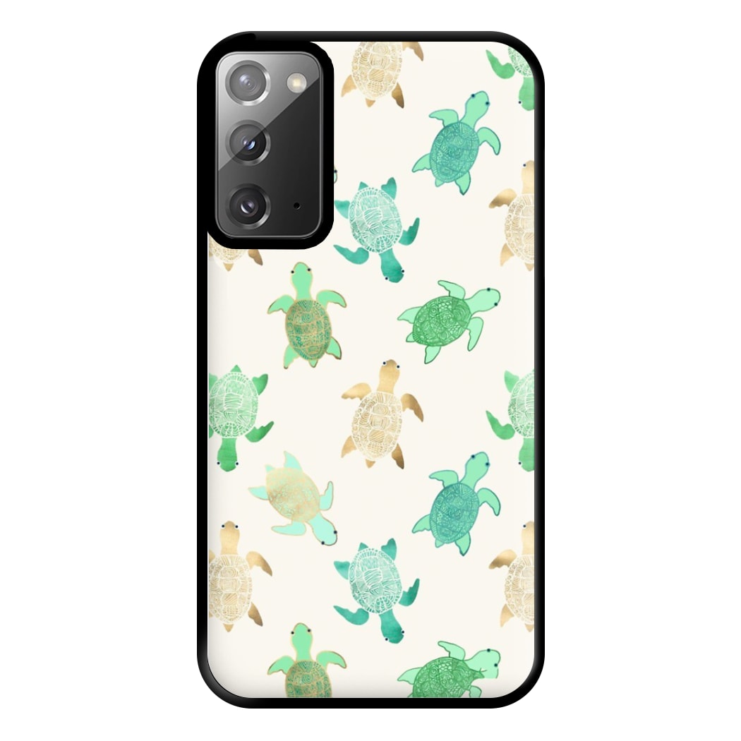 Gilded Jade & Mint Turtles Phone Case for Galaxy Note 20 Ultra