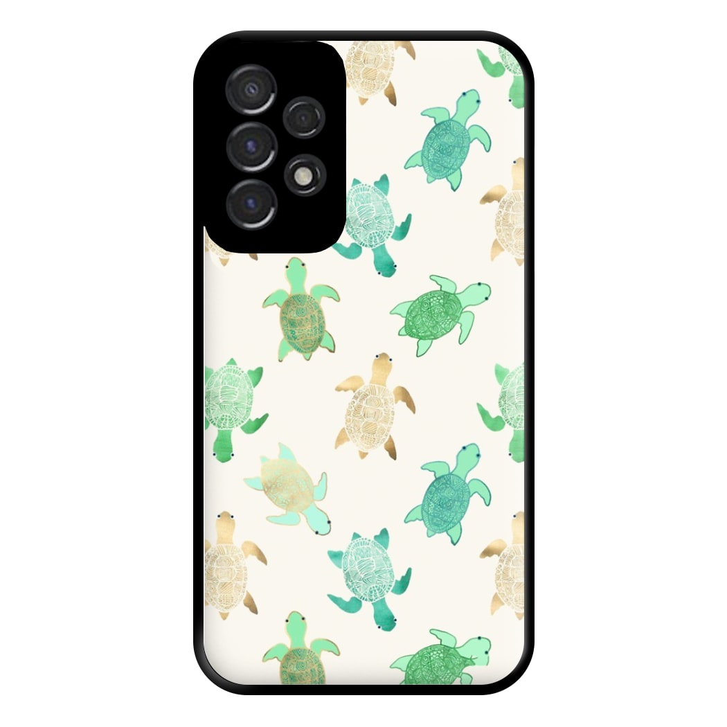 Gilded Jade & Mint Turtles Phone Case for Galaxy A53