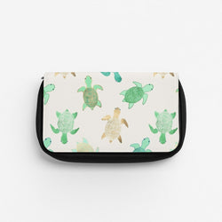 Gilded Jade & Mint Turtles Pencil Case